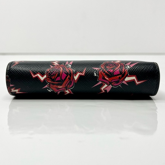 Prada Saffiano ‘Frankenstein Rose’ Limited Edition Bi-fold Wallet - Picture 6 of 12